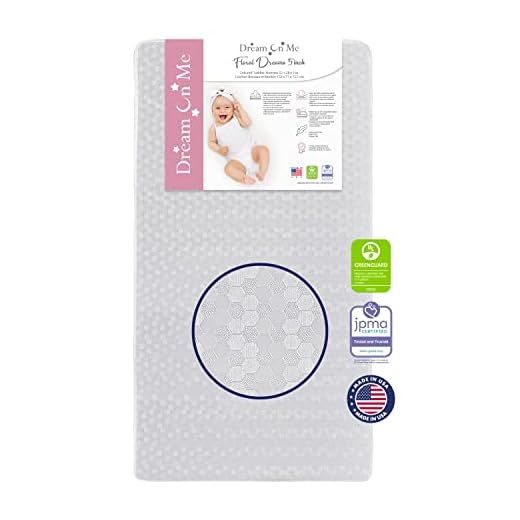 Dream On Me Honeycomb Orthopedic Firm Fiber Standard Crib Mattress Greenguard Gold and JPMA Certified 10 Year warranty 5” Fiber Core Optimum Support Infant and Toddler Waterproof Vented Cover