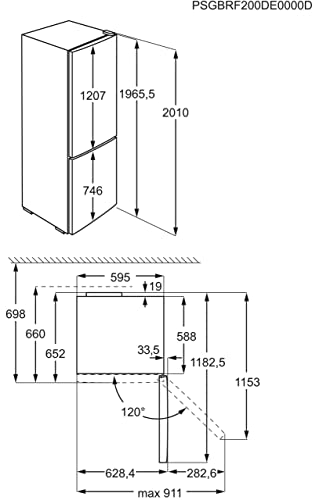 AEG Kühl-Gefrierkombination RCB732E5MX mit NoFrost und 360° Cooling