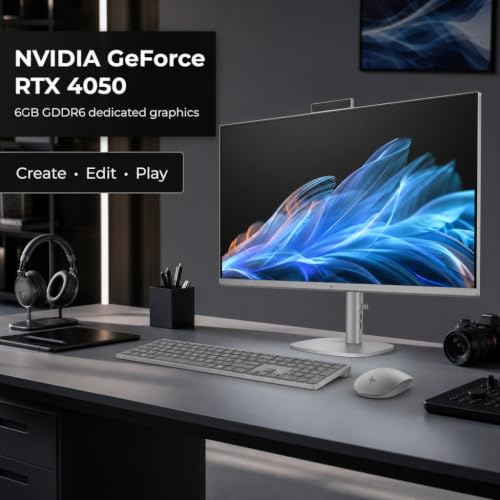 Image of HP OmniStudio X All-in-One Desktop Computer GeForce RTX 4050 31.5 inch 4K UHD Display Intel Core Ultra 7 155H Win 11 Pro (4TB SSD|96G RAM|RTX4050)