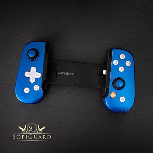 SopiGuard Sticker Skin for Backbone One Controller Full Body Wrap (Satin Turquoise Blue) - 4