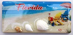 Florida Sea Shells Wood Magnet