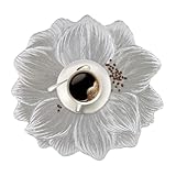 Yhsioaklo Mantel individual para fiesta, floral, resistente al calor, mantel protector para mesa de comedor, para cocina, hogar, cocineros, anfitriones, artistas, bebedores de café, comidas diarias