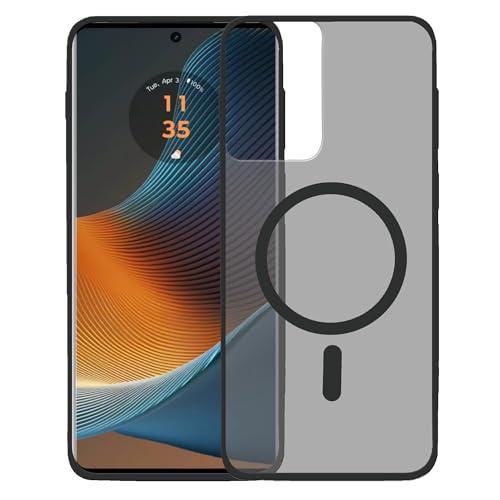Image of amazon basics Luxury Paper Thin Case Cover for Moto Edge 50 Fusion 5G | Matte Finish | Compatible with magsafe | (Black, Moto Edge 50 Fusion 5G)