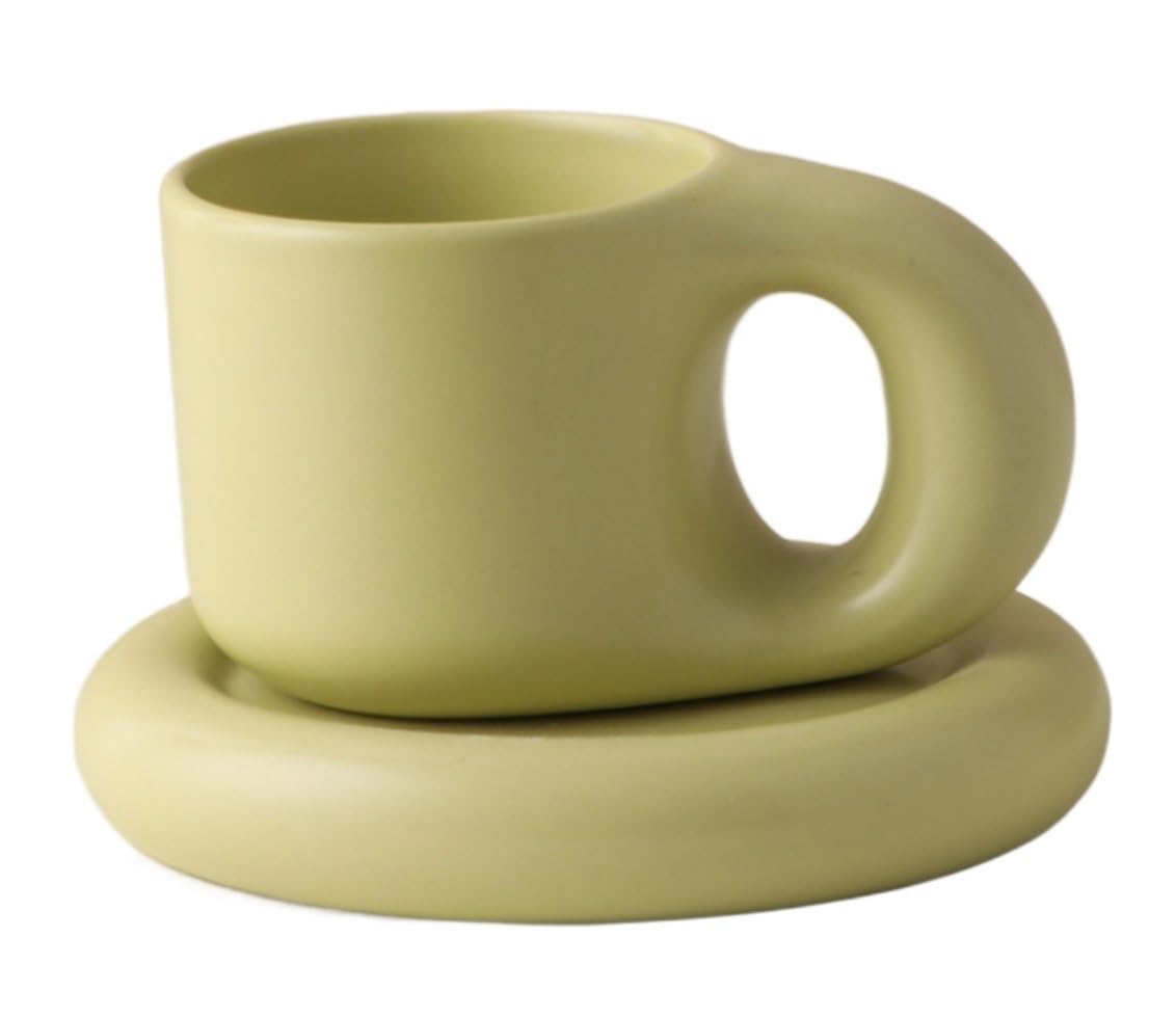 Tazzine Caffè Tazzine Caffe Tazze Caffe Tazze Da Caffè In Ceramica Tazze Da Caffè Affascinante Tazza Con Set Di Piattini Regali Creativi Tazze Da Caffè Da 300 Ml Tazzine da Caffè Tazza da Caffè ( Colo
