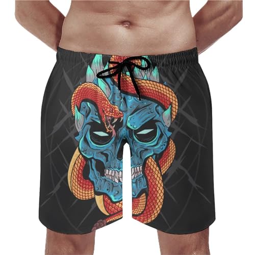 Short de bain homme serpent tête de mort séchage rapide UMENG