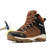 SUREWAY Men's 6' Waterproof Work Boots - Steel Toe,Leather Lace Up,EH Rated, Slip Resistant Outsole for Construction, Roofing & Hunting Work Boots