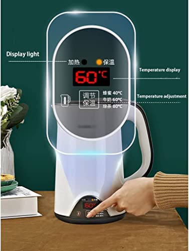 Hervidor eléctrico de acero inoxidable 1.7L doble pared miniatura 6