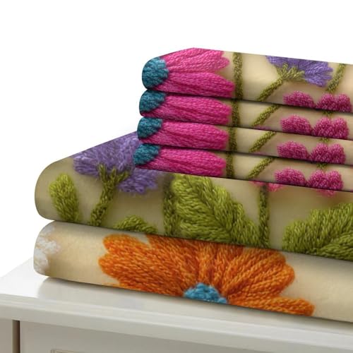 Parure de lit confortable en microfibre imprimé en 3D résistante pour lit king - 7