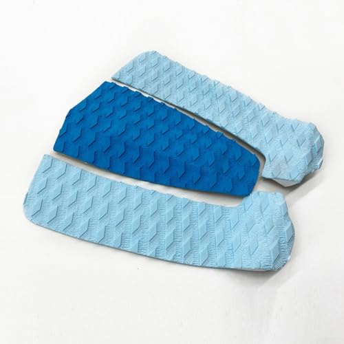 Almohadilla de tracción para tabla de surf de 3 piezas compatible con todo tipo de tablas de surf y patinetas (azul)