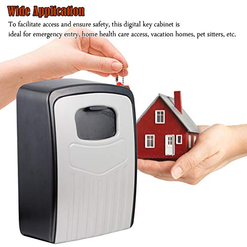 Extra Large Key Storage Security Lock,V-Resourcing Sturdy Wall Mounted Outdoor, Re-Settable 4 Digit Combination Lock Box,Share And Secure Keys For Home,Office,Garage Etc[Internal Size:11.4X8.2X4.8Cm] #TOP7