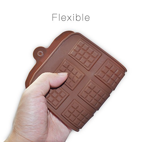 Homedge Break-Apart Chocolate, Set Of 4 Packs Food Grade Non-Stick Silicone Protein And Energy Bar Candy Molds #TOP4