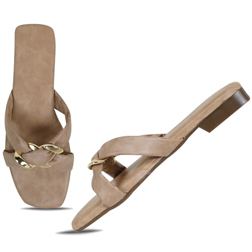 Image of IndieStide Heel Casual Flip Flops Slippers For Girls Women, Comfortable cushioned Chappals