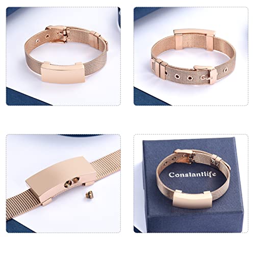 constantlife Cremation Bracelet for Ashes Adjustable Watch Band Memorial Urn Bangle Square Locket Ashes Holder Custom Keepsake Jewelry Gift4