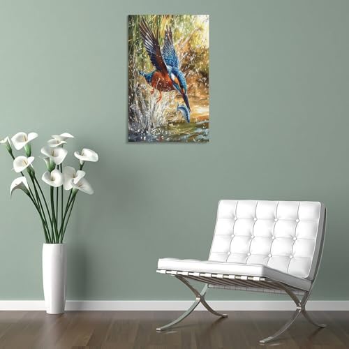 Affiche Martin-pêcheur tableau impression sur toile premium - 5
