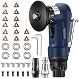 2 in 1 Air Chamfer Tool,Mini Pneumatic Chamfering Machine,C R Angle Grinder Pneumatic Chamfering Tool, 45 Degree Air Beveling Machine for Metal, Wood, Acrylic Deburring(Blue)
