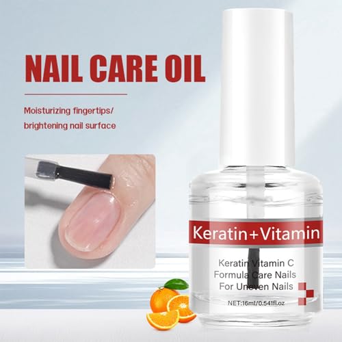 Keratin + Vitamin C Nail & Cuticle Oil, Nail Strengthener & Growth Treatment, Moisturizing Repair Oil for Dry Damaged Nails, Nourishing Cuticle Care with Keratin Protein for Strong Healthy Nails - Image 5
