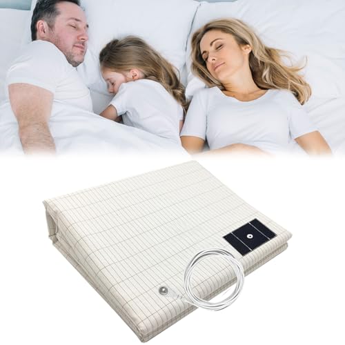 DOOCECIY Grounding Bed Sheet UK, Earthing Sheets with 10% Silver Fiber & 90% Organic Cotton (White 71 * 132) DOOCECIY Grounding Bed Sheet UK, Earthing Sheets with 10% Silver Fiber & 90% Organic Cotton (White 71 * 132)