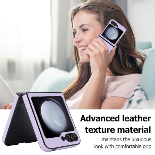 Étui de Téléphone Cuir PU Samsung Z Flip 5 Blanc Compagnon Chic de votre Quotidien - 2