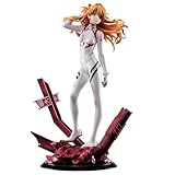 DAYIYUE Asuka Langley Soryu Figura de anime Asuka Shikinami Langley Estatua de traje de batalla de 25 cm con base de PVC en caja, modelo para decoración de escritorio y regalo coleccionable