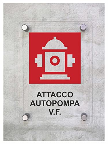 CARTELLO IN PLEXIGLASS SEGNALETICO - Attacco