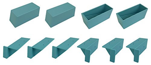 アイワ金属 2x4材で作れる立て掛けシェルフ 3段分パーツセット ブルーグリーン 1組入 AP-3007G