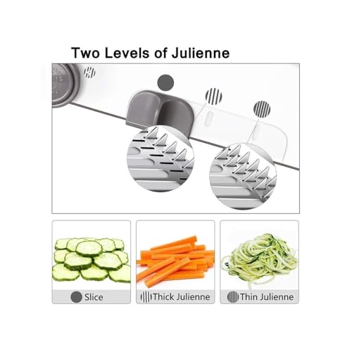 Mandolina ajustable para cortar y rallar verduras miniatura 7