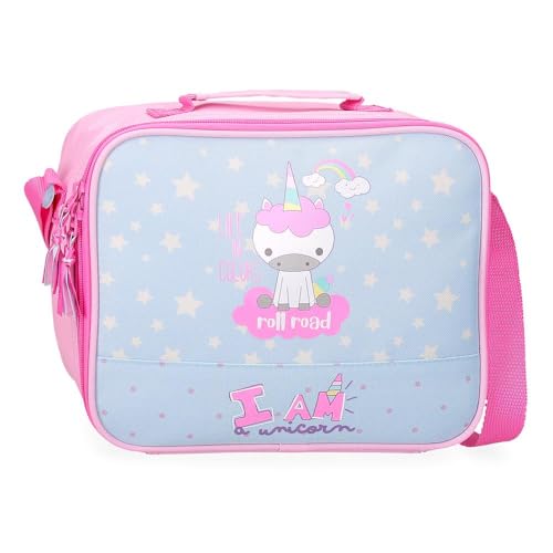 I Am a Unicorn Messenger Bag Food Carrier Thermal Blue 25x21x11 cm Polyester, Blue, Thermal Food Carrier Shoulder Bag, Blue, Thermal Food Carrier Shoulder Bag