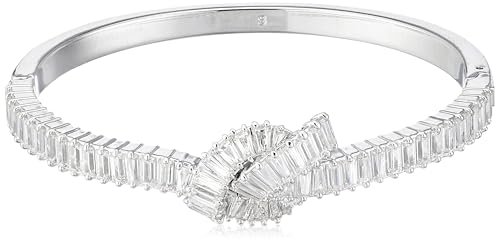Bracelet rigide Swarovski Matrix argent femme jonc noeud blanc S