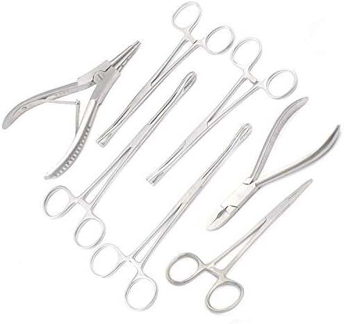 7 BODY PIERCING INSTRUMENTS SET TOOLS PENNINGTON FORCEPS 'R' by G.S ONLINE STORE