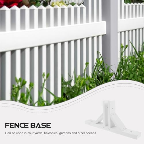 Bases para Vallas de Madera Clara Ciieeo con Soporte Resistente de Exterior para Jardín 5
