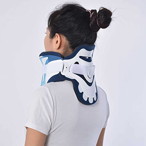 Collare Cervicale, Collare Cervicale Rigido Regolabile In Plastica Che Allevia Il Dolore E La Pressione Sulle Vertebre Della Colonna Vertebrale. Collare Cervicale Immobilizzatore.,White-One Size
