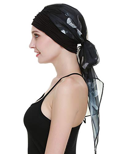 Chemo Headwear Turbans for Women Long Hair Head Scarf Headwraps Cancer Hats