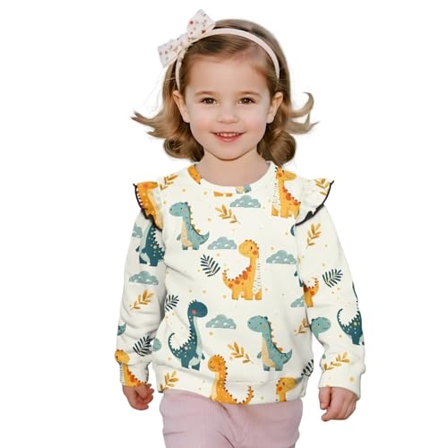 Toddler Girl Crewneck Long Sleeve Sweatshirt Casual Loose Comfy T-Shirt Breathable Soft Lightweight Tops