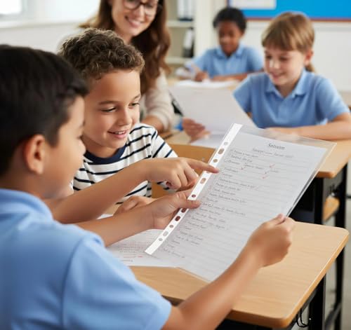 NOTEZMATE 50 Stück Klarsichthüllen A4 Glasklar, Extra Stark 160µ Transparent Prospekthüllen, stabile Klarsichtfolien DIN A4 für Dokumente Papiere Akten Ordner Fotos