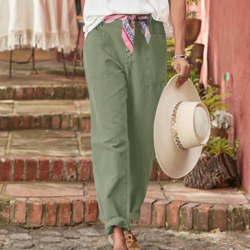 Womens Capri Pants Summer Trendy Casual Elastic Waist Cropped Trouser Resort Wear Beach Vacation Capris Clothes3