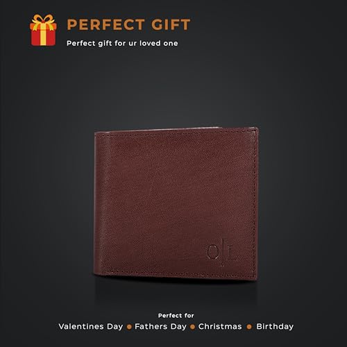 Image of Oak Leathers Leather Wallet for Men - RFID Bifold Wallets with 9 Credit Cards 1 ID Window Slim Minimalist Front Pocket Gift For Men