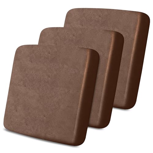 Leather Like Couch Cushion Covers Sofa Slipcovers Sets Couches Furniture Protector Covers for Sectional Armchair Loveseat Stretch Spandex Fabric, Machine Washable (3 Cushion Sofa, Light Brown)