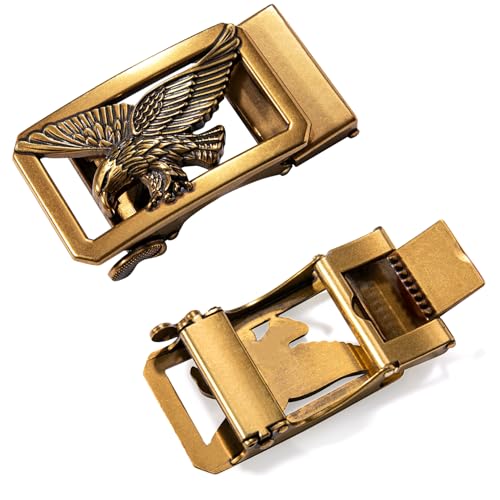 Image of Dubulle Men's Ratchet Belt Gold /Black /Red /Green /Blue /White Automatic Buckle Business Casual Belt Gift - Adjustable Fit