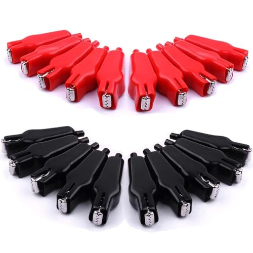 20 Pieces 20A Sheathed Alligator Clip for Electrical Jumper Wire Clamp Voltage Test