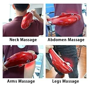 Switcart Dolphin Fish Handheld Massage Machine Vibration, Magnetic, remote infrared therapy with stress relief (red white) pack 1 for men and women for relief from pain and stress with pain and stress. Switcart Dolphin Fish Handheld Massage Machine Vibration, Magnetic, remote infrared therapy with stress relief (red white) pack 1 for men and women for relief from pain and stress with pain and stress.