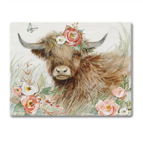 Tabla de cortar rectangular de vidrio templado 10 x 8 pulgadas miniatura 1