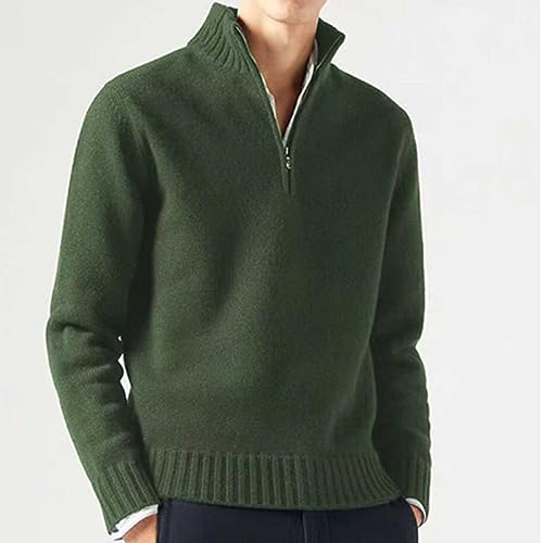 Pull homme régulateur thermique en maille de laine avec demi-zip - 2