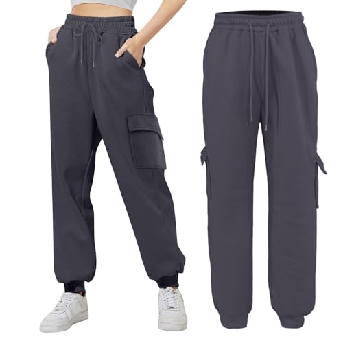 Sweatpants for Kids Girls Solid Casual Elastic Waist Straight Leg Trousers 𝗗rawstring Joggers Pants with Pocket4