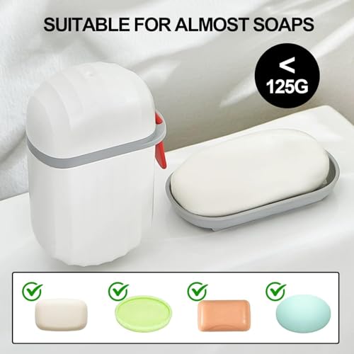 Image of TASMAX Travel Accessories soap case Box Soaps Holder for Bathroom Plastic Box Portable Soap Dish for Home Outdoor Hiking Waterproof soap case Box Storage Organizer (Pack of 2 White)