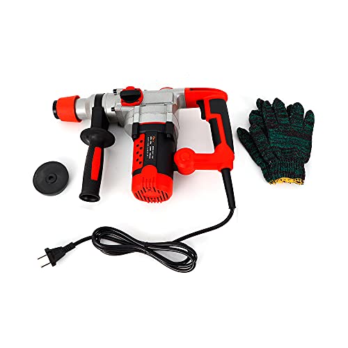Bohrhammer Meißelhammer Schlagbohrmaschine Elektrischer Stemmhammer Abbruchhammer Kombihammer Mit Koffer 2200W Rot + Schwarz – Bild 7
