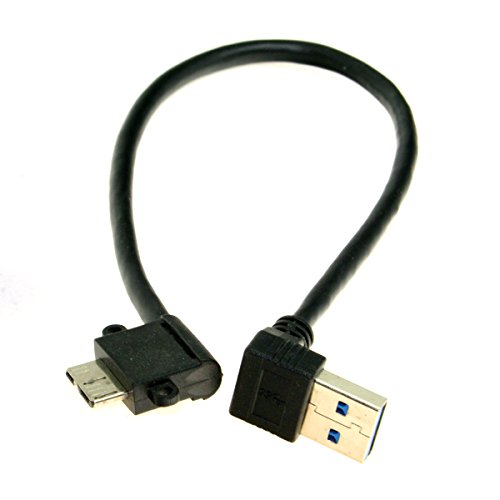 USB 3.0 Datenkabel 90 Grad Abgewinkelt | Für Festplatten, PC, Xbox & Mehr | Bis Zu 5 Gbit/s
