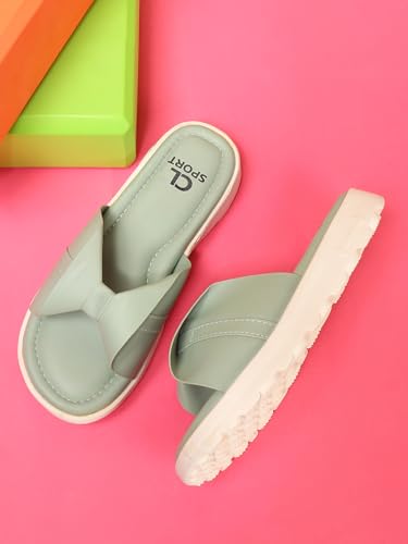 Image of Carlton London women's Comfort Slide Sandals with Bow