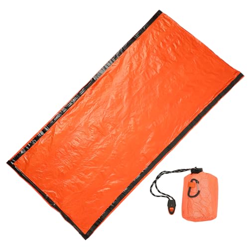 BIUDECO Portable Survival Sleep Bag Emergency Bivy Whistle Pe Aluminum Film Liner Compact Travel Accessory