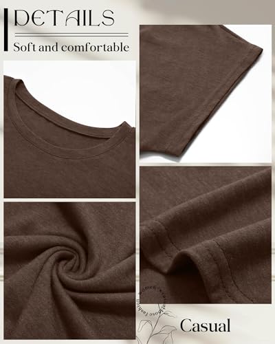 Huukeay 3 Pack Oversized Cropped T Shirts for Women Casual Short Sleeves Crop Tops Crew Neck Irregular Hem Baggy Tees3