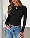 BTFBM Womens Long Sleeve Tops Fall Fashion 2025 Ribbed Slim Fit Y2K Boat Neck T Shirts Casual Going Out Workout Outfits(Black, Large)